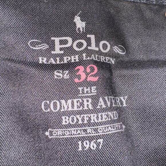 Polo Ralph Lauren Beaded Southwestern Avery Boyfriend Jeans Black 32R Aztec Boho - Picture 8 of 16